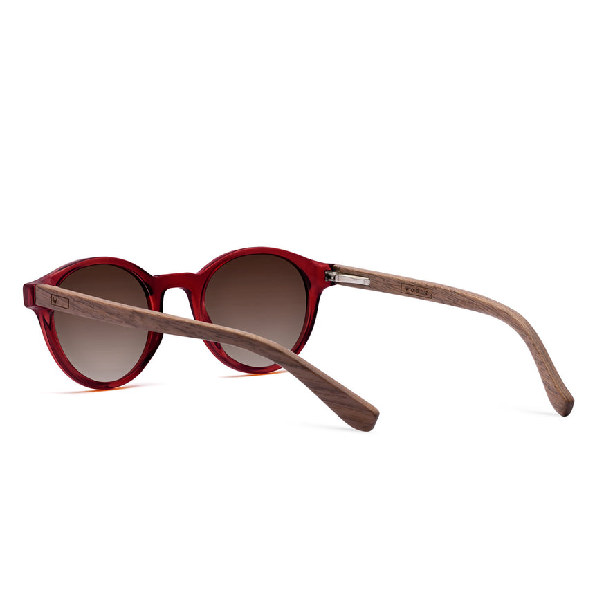 Óculos de Sol de Acetato com Madeira | Woodz Nino Vinho