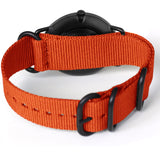 Relógio de Aço com Madeira | Woodz Ox Nut (Pulseira Nato Laranja)