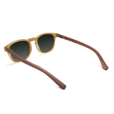 Óculos de Sol de Acetato com Madeira | Woodz Olli Amarelo Ocre