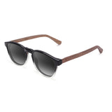 Óculos de Sol de Acetato com Madeira | Woodz Olli Black Degrade