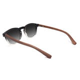Óculos de Sol de Acetato com Madeira | Woodz Olli Black Degrade