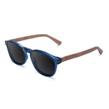 Óculos de Sol de Acetato com Madeira | Woodz Olli Blue
