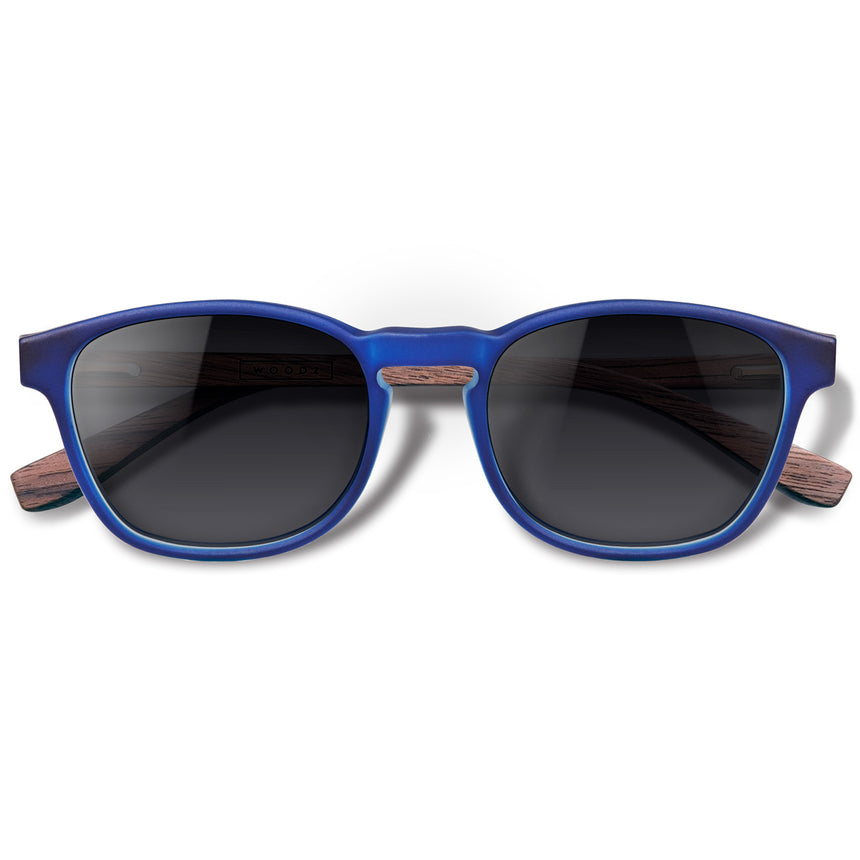 Óculos de Sol de Acetato com Madeira | Woodz Olli Blue Fosco