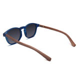 Óculos de Sol de Acetato com Madeira | Woodz Olli Blue Fosco