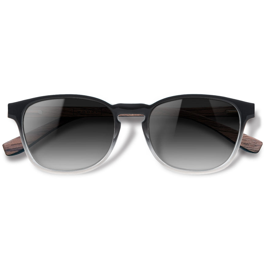 Óculos de Sol de Acetato com Madeira | Woodz Olli Black Degrade