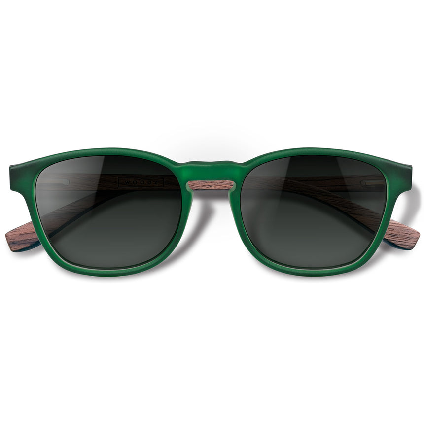 Óculos de Sol de Acetato com Madeira | Woodz Olli Green Fosco