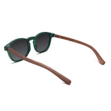 Óculos de Sol de Acetato com Madeira | Woodz Olli Green Fosco