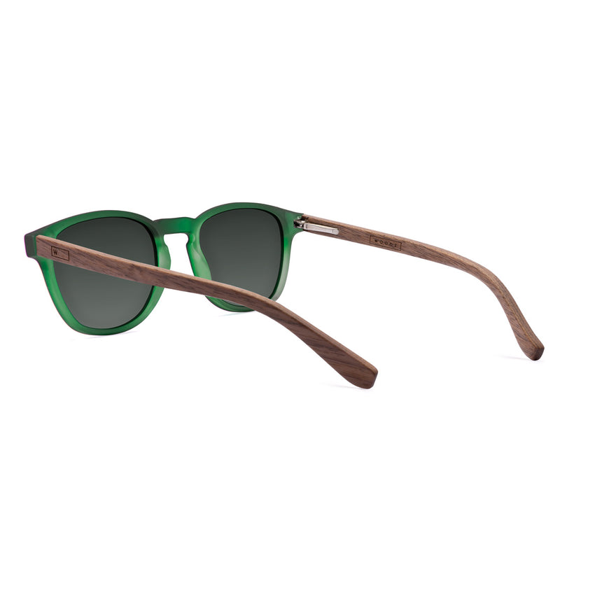 Óculos de Sol de Acetato com Madeira | Woodz Olli Green Fosco