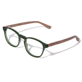 Armação de Acetato com Madeira | Woodz Olli Green