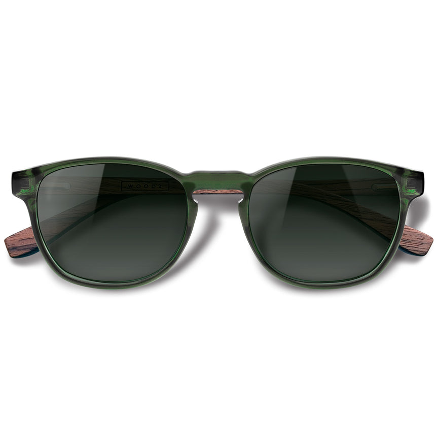 Óculos de Sol de Acetato com Madeira | Woodz Olli Green