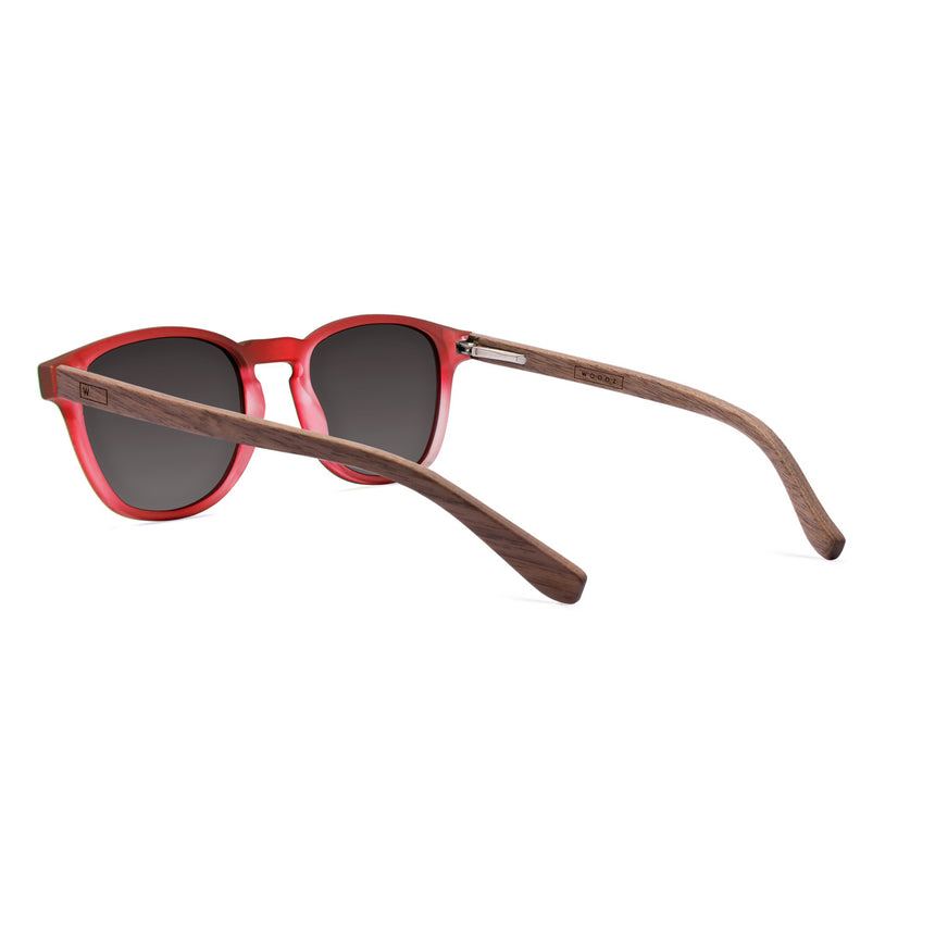 Óculos de Sol de Acetato com Madeira | Woodz Olli Red Fosco