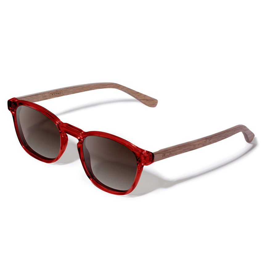 Óculos de Sol de Acetato com Madeira | Woodz Olli Vinho