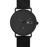 Relógio de Aço com Madeira | Woodz Ox Black (Pulseira Couro Preto)