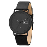 Relógio de Aço com Madeira | Woodz Ox Black (Pulseira Couro Preto)