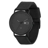 Relógio de Aço com Madeira | Woodz Ox Black (Pulseira Lona Preto)