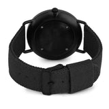 Relógio de Aço com Madeira | Woodz Ox Black (Pulseira Lona Preto)