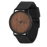 Relógio de Aço com Madeira | Woodz Ox Nut (Pulseira Lona Preto)