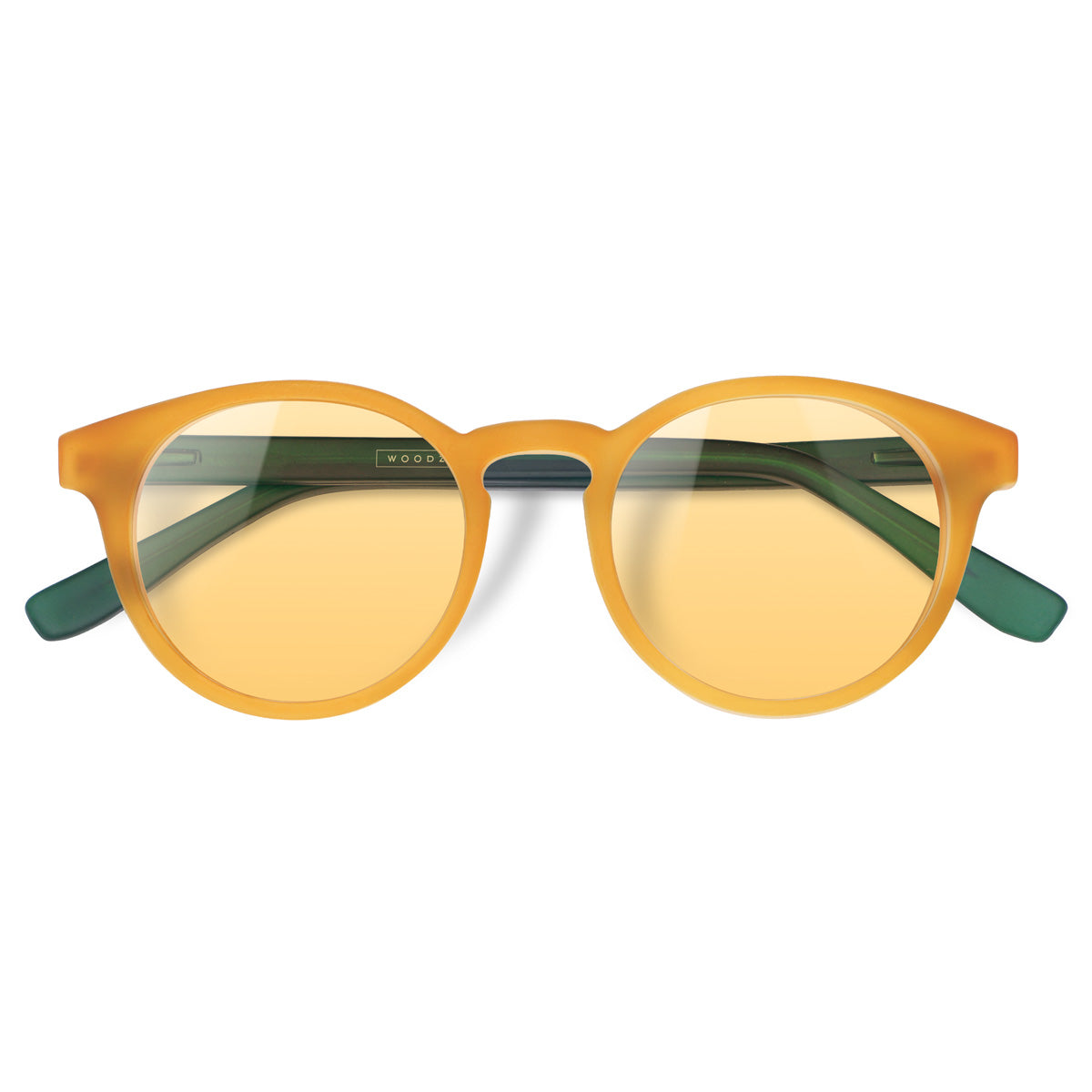 Óculos de Sol Mix Color | Woodz Taylor Amarelo e Verde Copa (Haste Verde Fosco)