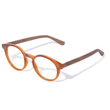 Armação de Acetato com Madeira | Woodz Taylor Marrom Brilho