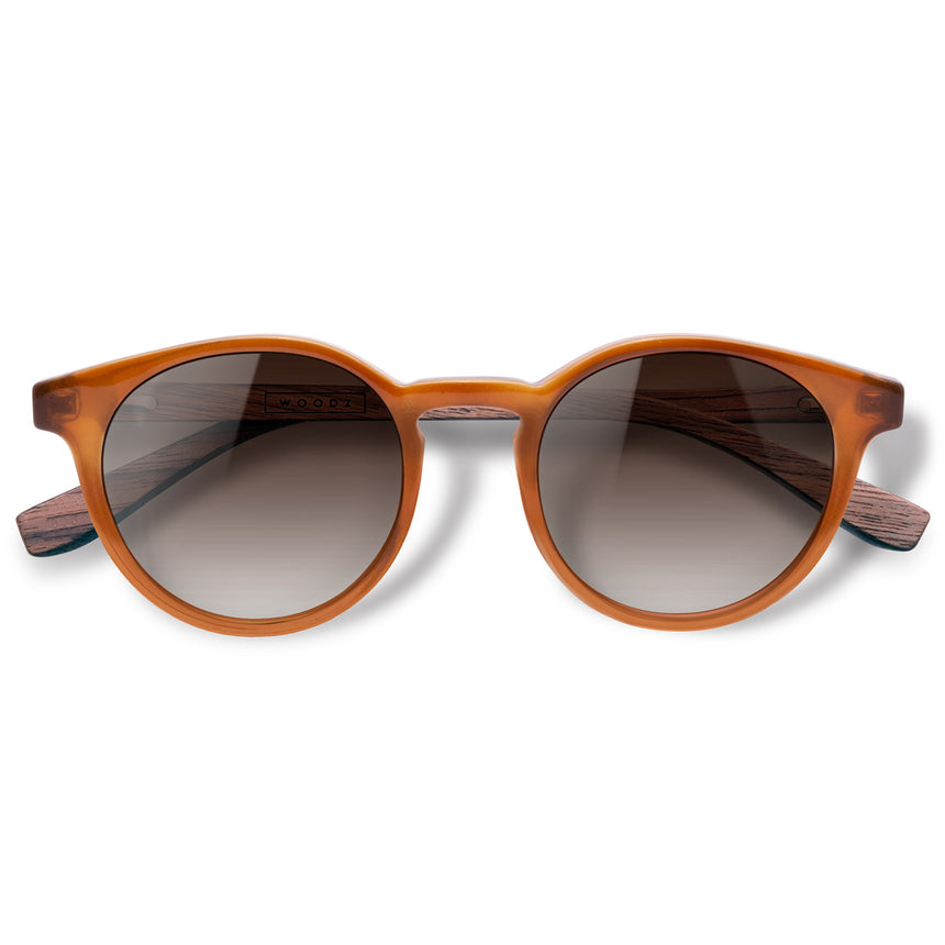 Óculos de Sol de Acetato com Madeira | Woodz Taylor Camel Brilho