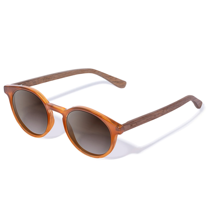 Óculos de Sol de Acetato com Madeira | Woodz Taylor Camel Brilho