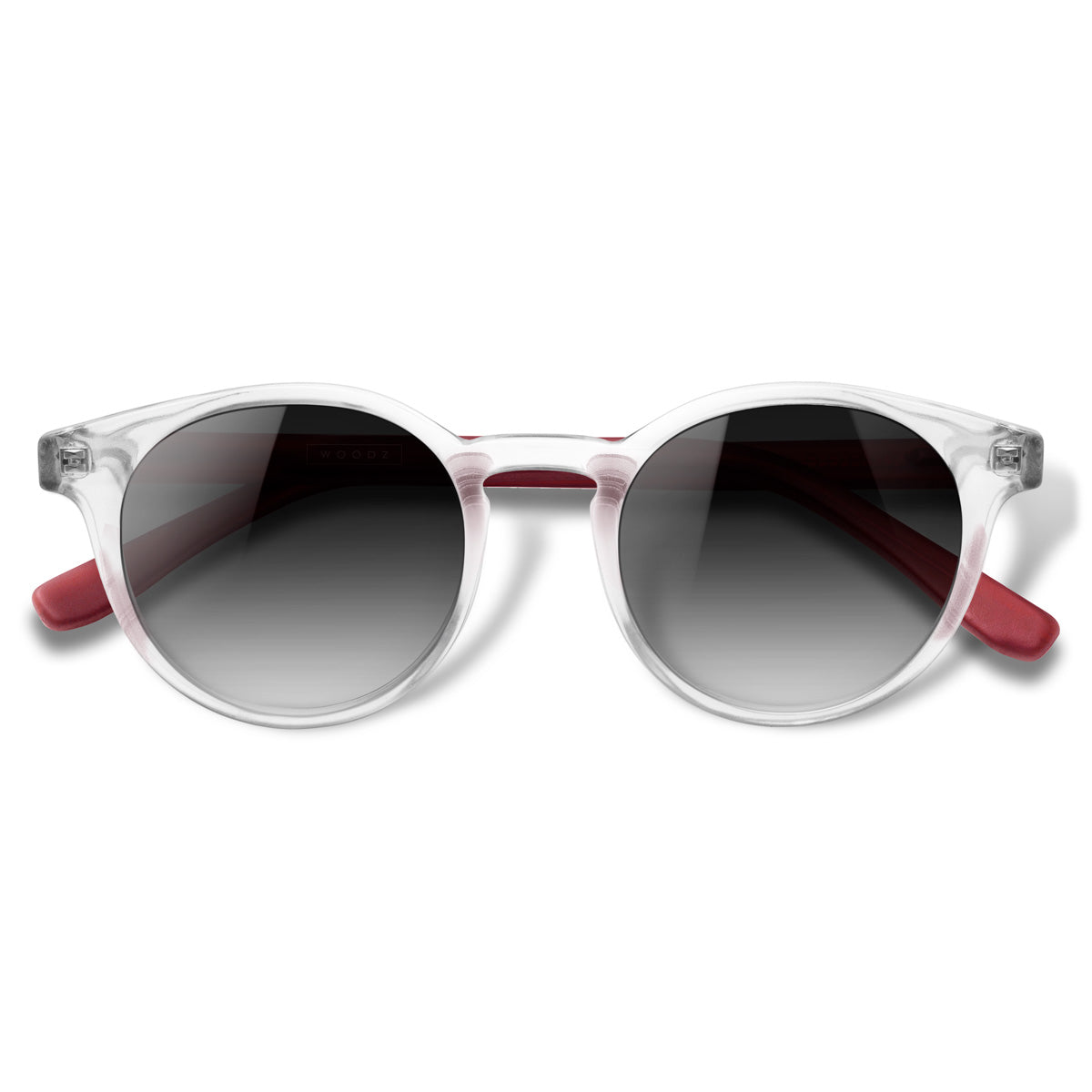 Taylor Cristal Transparente com haste vermelha