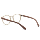 Armação de Acetato com Madeira | Woodz Taylor Off White