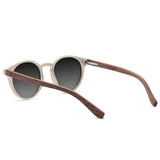 Óculos de Sol de Acetato com Madeira | Woodz Taylor Off White