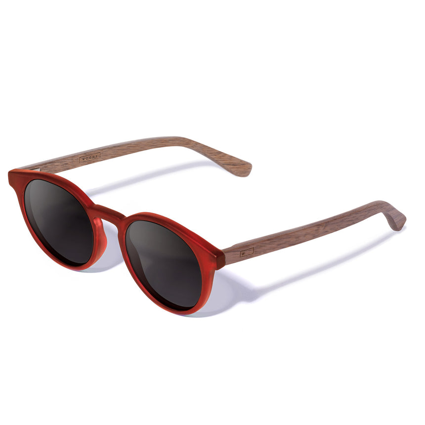 Óculos de Sol de Acetato com Madeira | Woodz Taylor Red Fosco