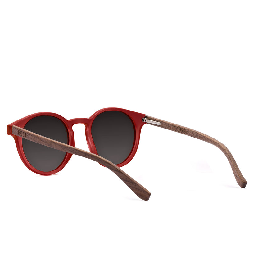 Óculos de Sol de Acetato com Madeira | Woodz Taylor Red Fosco