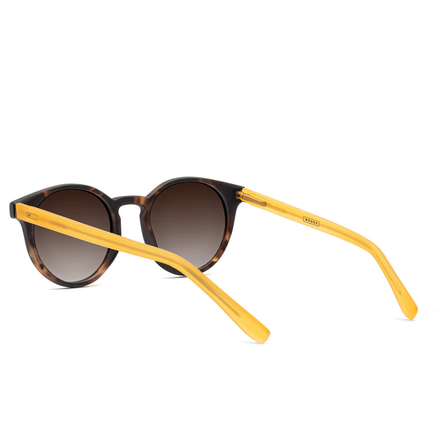 Óculos de Sol Mix Color | Woodz Taylor Tortoise Fosco (Haste Amarela)