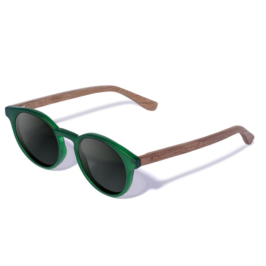 Óculos de Sol de Acetato com Madeira | Woodz Taylor Green Fosco