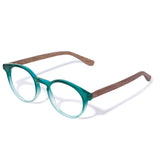 Armação de Acetato com Madeira | Woodz Taylor Verde Oceano