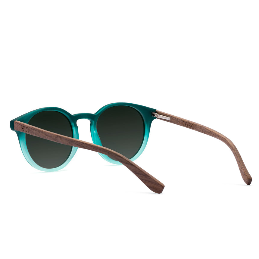 Óculos de Sol de Acetato com Madeira | Woodz Taylor Verde Oceano Fosco