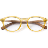 Armação de Acetato com Madeira | Woodz Toshi Gold