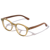 Armação de Acetato com Madeira | Woodz Toshi Amarelo Ocre