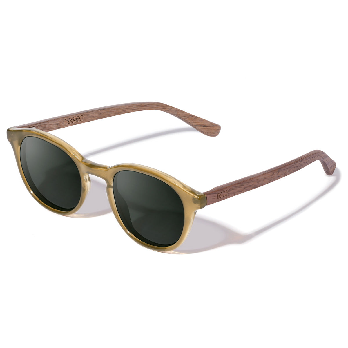 Óculos de Sol de Acetato com Madeira | Woodz Toshi Amarelo Ocre