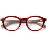 Armação de Acetato com Madeira | Woodz Toshi Vinho