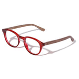 Armação de Acetato com Madeira | Woodz Toshi Vinho