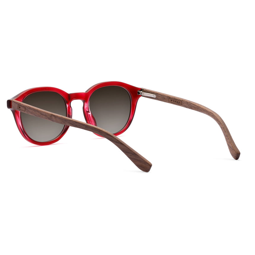 Óculos de Sol de Acetato com Madeira | Woodz Toshi Vinho