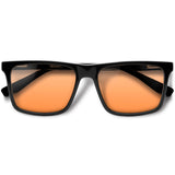 Zeta Black com lente colorida laranja