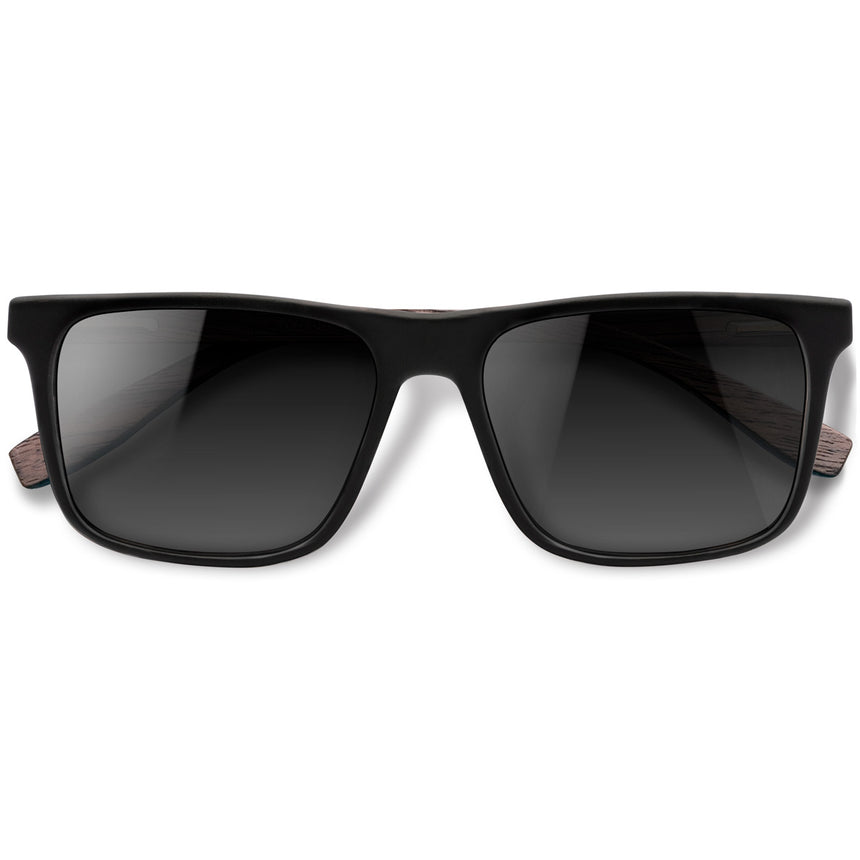 Óculos de Sol de Acetato com Madeira | Woodz Zeta Black Fosco