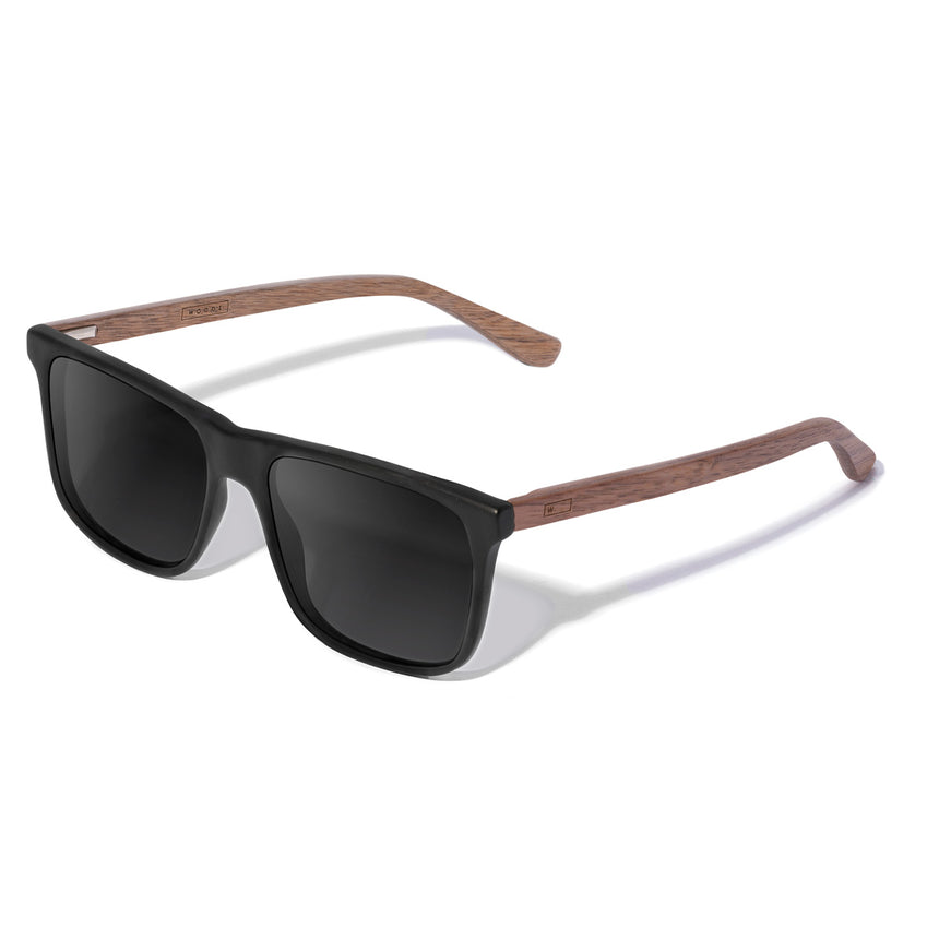 Óculos de Sol de Acetato com Madeira | Woodz Zeta Black Fosco