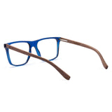 Armação de Acetato com Madeira | Woodz Zeta Blue