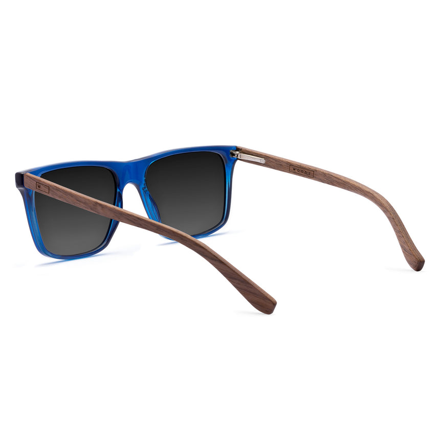 Óculos de Sol de Acetato com Madeira | Woodz Zeta Blue