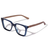 Armação de Acetato com Madeira | Woodz Kim Blue