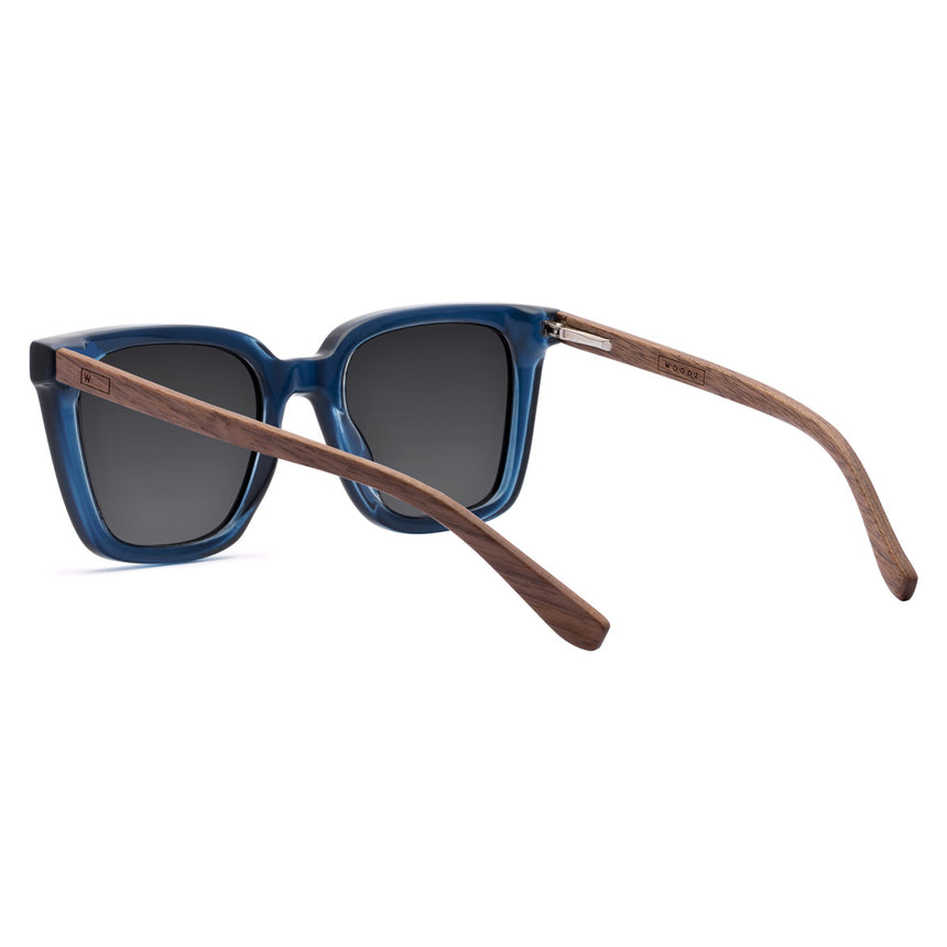 Óculos de Sol de Acetato com Madeira | Woodz Kim Blue