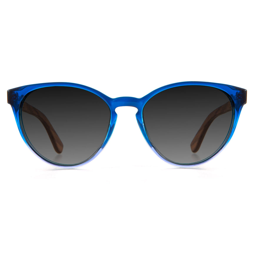 Óculos de Sol de Acetato com Madeira | Woodz Ava Azul Céu