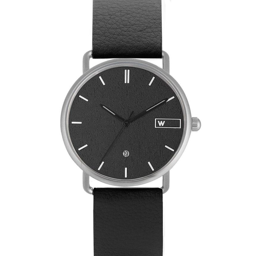 Steel & Wood Watch | Woodz Ax Black (Pinatex Black Strap)