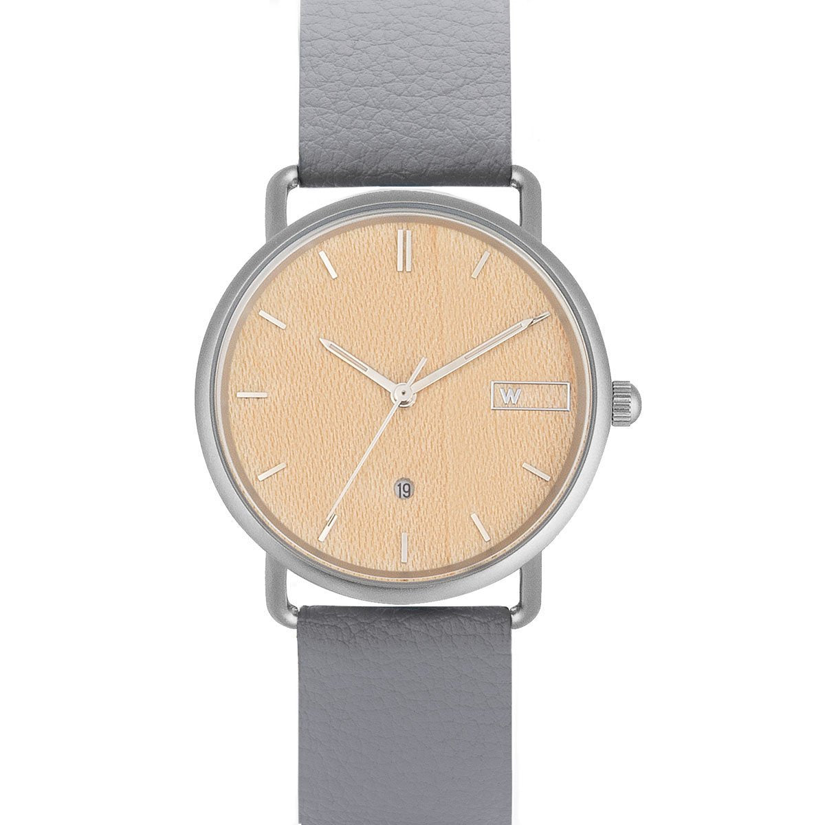 Steel & Wood Watch | Woodz Ax Natura (Pinatex Grey Strap)